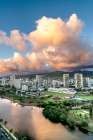 Colorful Ala Wai Canal, Honolulu, Oahu, Hawaii. Art Print